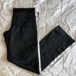Vintage Nike Black Track Pants with White Trim